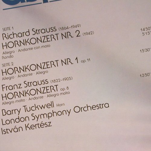 Strauss,Richard / Franz Strauss: Hornkonzerte Nr.1&2/Hornkonzert op8, Decca aspekte(6.43268 AH), D, 1985 - LP - K1219 - 9,00 Euro