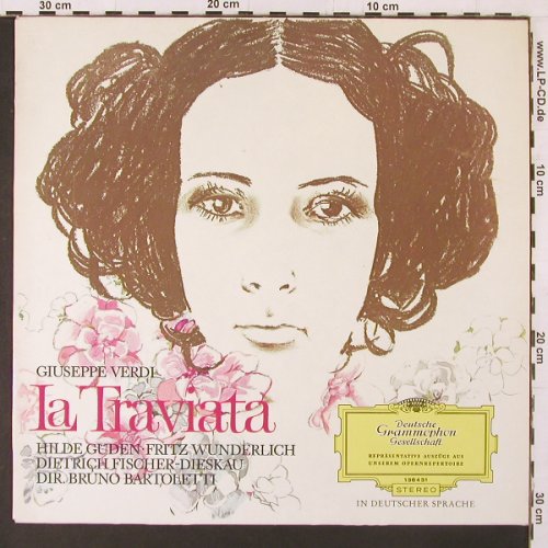 Verdi,Giuseppe: La Traviata, in deut.Sprache,Ausz., Deutsche Grammophon (SLPEM 136 431), D, Ri, 1967 Typ: LP Best.-Nr.: K122 Preis: 6,00 Euro