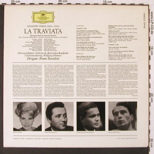 Verdi,Giuseppe: La Traviata, in deut.Sprache,Ausz., Deutsche Grammophon (SLPEM 136 431), D, Ri, 1967 Typ: LP Best.-Nr.: K122 Preis: 6,00 Euro