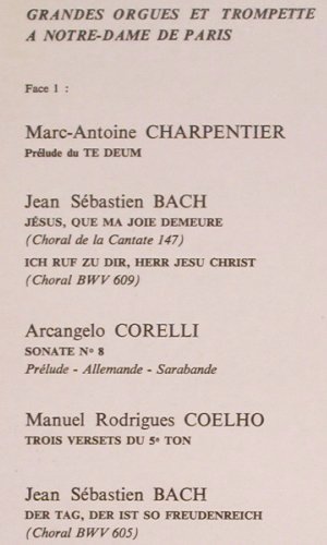 V.A.Grandes Orgue et Trompette: a Notre-Dame de Paris, Foc, Philips (6504 021), F Typ: LP Best.-Nr.: K1237 Preis: 9,00 Euro