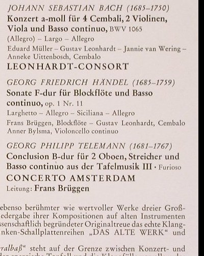 V.A.Lebendiges Barock: Telemann, J.S.Bach, Händel,Foc, Telefunken(SAW 9516-M), D,  - LP - K1248 - 7,50 Euro