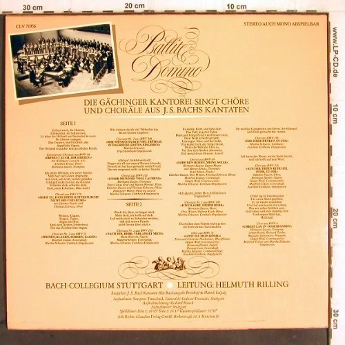 Bach,Johann Sebastian: Psallite Domino, Claudius Verlag(CLV 71956), D, 1977 - LP - K1260 - 7,50 Euro