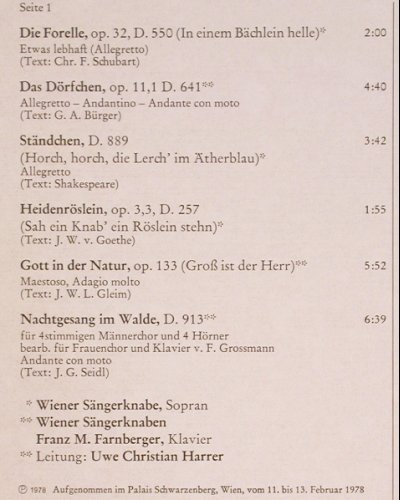Wiener Sängerknaben: Die Forelle,Schuberts schö.Chorlied, RCA Gold Seal(RL 30461), D, 1978 - LP - K1265 - 6,00 Euro
