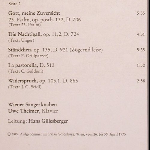 Wiener Sängerknaben: Die Forelle,Schuberts schö.Chorlied, RCA Gold Seal(RL 30461), D, 1978 - LP - K1265 - 6,00 Euro