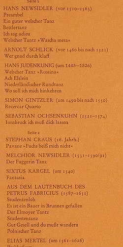 Gerwig, Walter - Laute: Lautenmusik der Renaissance, Box, Harmonia Mundi (149-99 605/7), D,co,Ri Typ: 3LP Best.-Nr.: K1273 Preis: 14,00 Euro
