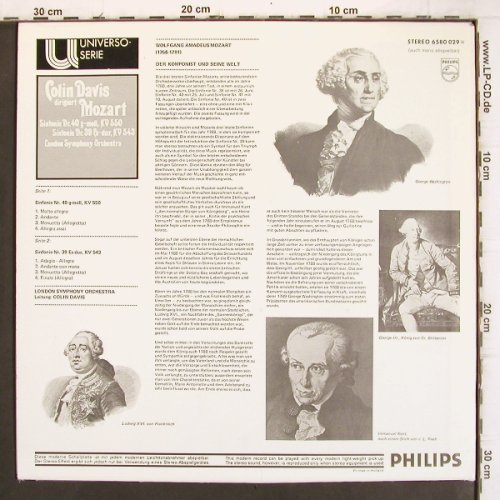 Mozart,Wolfgang Amadeus: Sinfonie Nr.39 & 40, KV 550, KV543, Philips Universo-Serie (6580 029), NL Typ: LP Best.-Nr.: K1279 Preis: 9,00 Euro