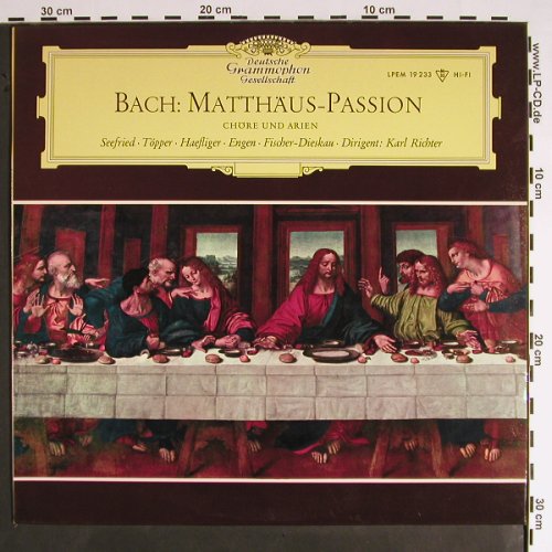 Bach,Johann Sebastian: Mathäus-Passion-Chöre u.Arien, Deutsche Gramophon(LPEM 19 233), D, Mono, 1966 - LP - K1286 - 12,50 Euro