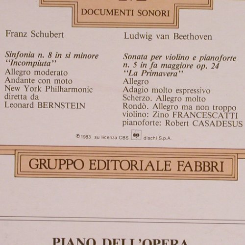 Schubert,Franz / Beethoven: Sinfonia Nr.8 / Sonata op.24, Grande Storia Della Musi (387175), I, 1983 Typ: LP Best.-Nr.: K1291 Preis: 6,00 Euro