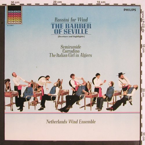 Rossini,Gioacchino: Rossini for Wind, Barber of Seville, Philips Sequenza (412 369-1), NL, 1984 Typ: LP Best.-Nr.: K1301 Preis: 6,00 Euro