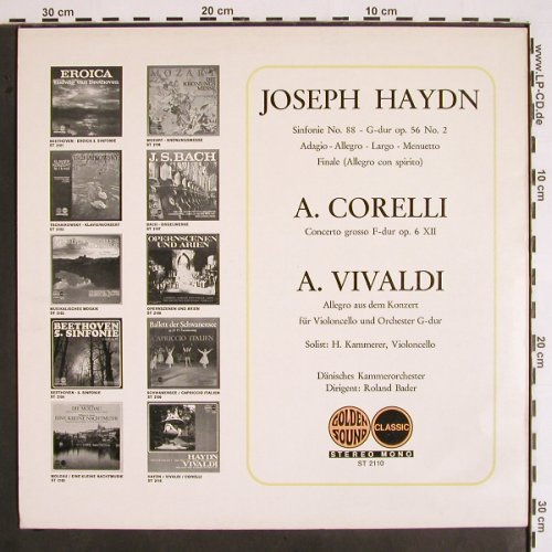 Haydn,Joseph / Vivaldi / Corelli: Sinfonien Nr.88 / Allegro aus dem K, Golden Sound (ST-2110), D Typ: LP Best.-Nr.: K1303 Preis: 7,50 Euro