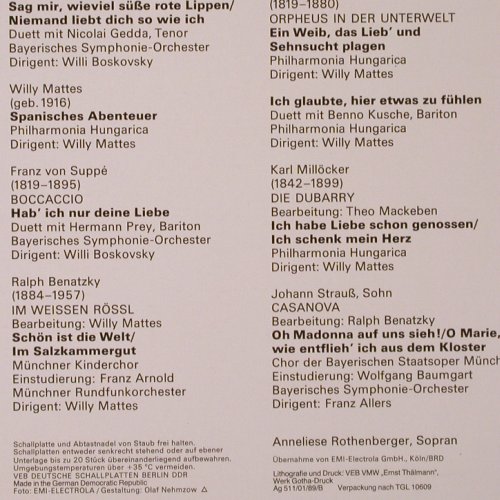 Rothenberger,Anneliese: Beliebte Operettenlieder, Amiga(8 45 248), DDR, 1989 - LP - K132 - 5,00 Euro