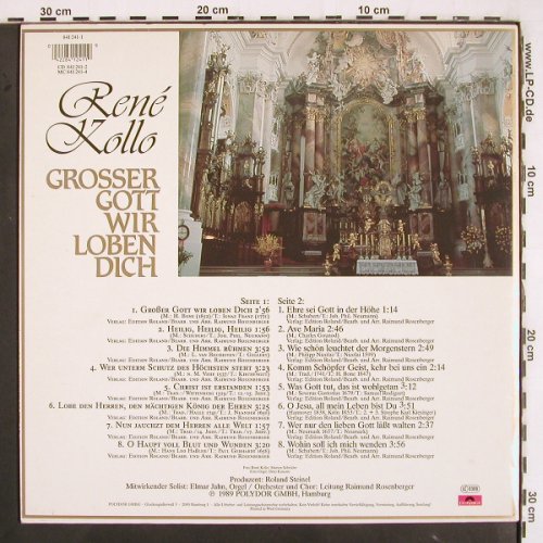 Kollo,Rene: Grosser Gott Wir Loben Dich, Polydor (841 241-1), D, 1989 Typ: LP Best.-Nr.: K1365 Preis: 6,00 Euro
