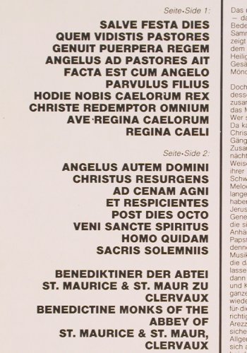 Gregorianische Gesänge: Regina Caeli (rec.1960/61), Philips (6527 073), NL, 1980 Typ: LP Best.-Nr.: K1366 Preis: 4,00 Euro
