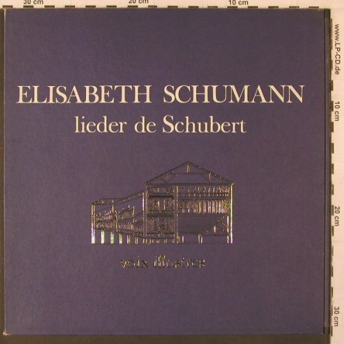 Schumann,Elisabeth: Lieder de Schubert,hist.rec, vg+/m-, Voix Illustres (FALP 50.006), F Typ: LP Best.-Nr.: K136 Preis: 6,00 Euro