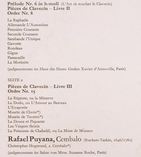 Couperin,Francois le Grande: Pieces de Clavecin Nr.6, 15, Orbis (62 759), D Typ: LP Best.-Nr.: K1370 Preis: 12,50 Euro