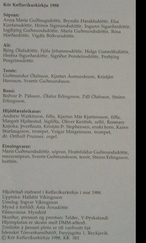 Drottins Dyrtarsól: Kor Keflavikurkirkju, Kor Keflavikurkirkju (KK 001), Island, 1988 Typ: LP Best.-Nr.: K137 Preis: 9,00 Euro