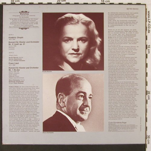 Chopin,Frederic / Liszt: Klavierkonzert Nr.2 / Klavierk.1, Eurodisc (63 745), D Club-Ed. Typ: LP Best.-Nr.: K142 Preis: 7,50 Euro