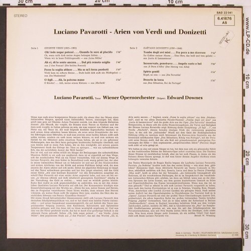 Pavarotti,Luciano: Arien von Verdi u.Donizetti, m-/vg+, Decca (6.41676 AS), D Typ: LP Best.-Nr.: K153 Preis: 6,00 Euro