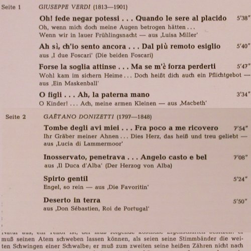 Pavarotti,Luciano: Arien von Verdi u.Donizetti, m-/vg+, Decca (6.41676 AS), D Typ: LP Best.-Nr.: K153 Preis: 6,00 Euro