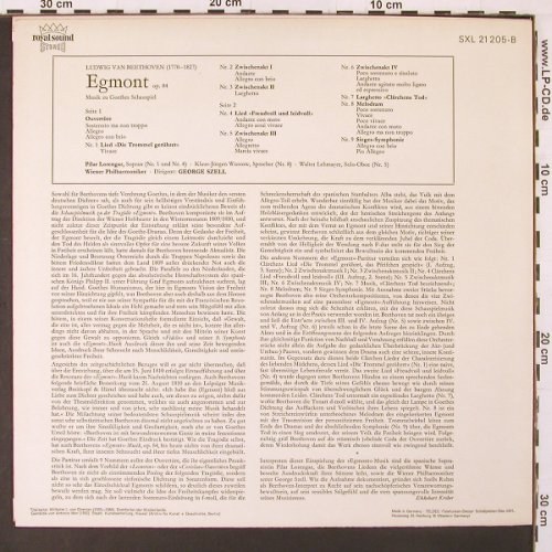Beethoven,Ludwig van: Egmont-Musik zu Goethes Schauspiel, Decca(SXL 21 205-B), D,  - LP - K15 - 7,50 Euro