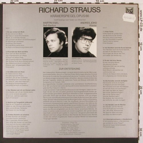 Strauss,Richard: Krämerspiegel Opus 66, m /m-, FSM(53201 EB), D, 1977 - LP - K161 - 7,50 Euro