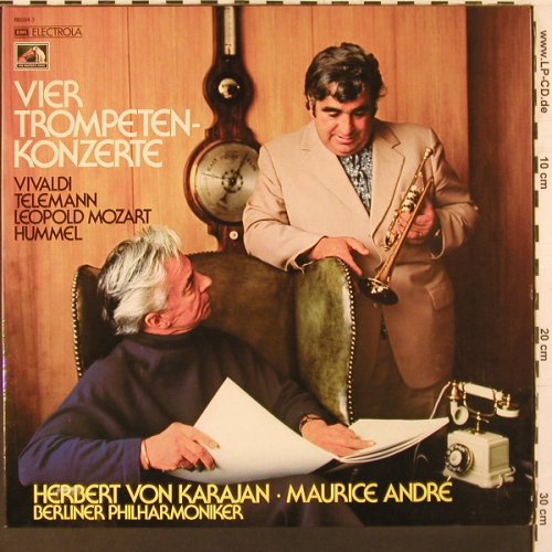 Karajan,Herbert von & Maurice Andre: 4 Trompetenkonzerte, Foc, Club Ed., EMI (66594 3), D, 1974 Typ: LP Best.-Nr.: K165 Preis: 7,50 Euro