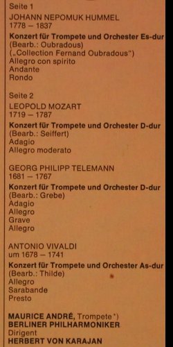 Karajan,Herbert von & Maurice Andre: 4 Trompetenkonzerte, Foc, Club Ed., EMI(66594 3), D, 1974 - LP - K165 - 7,50 Euro