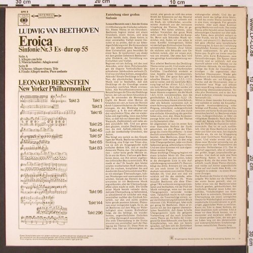 Beethoven,Ludwig van: Sinfonie Nr.3, Foc, m-/vg+, CBS(S PR 9), NL, 1967 - LP - K170 - 5,00 Euro