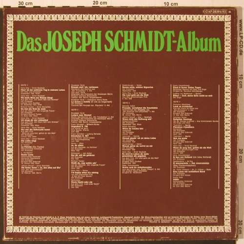 Schmidt,Joseph: Ein Lied geht um die Welt (Schuber), Dacapo (C 147-28 594/95), D Typ: 2LP Best.-Nr.: K202 Preis: 7,50 Euro