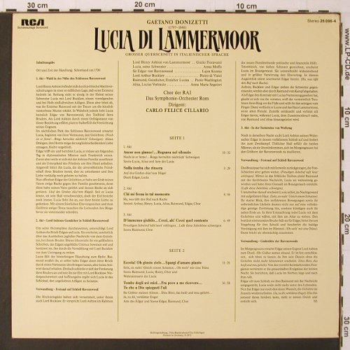 Donizetti,Gaetano: Lucia di Lammermoor, Eurodisc (26 098-4), D, Ri Typ: LP Best.-Nr.: K206 Preis: 6,00 Euro