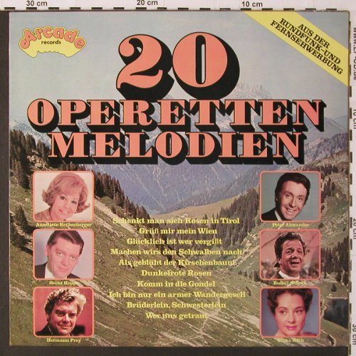 V.A.20 Operetten Melodien: Rothenberger, Hoppe, Prey..., Arcade (ADE G 15), D Typ: LP Best.-Nr.: K207 Preis: 5,00 Euro