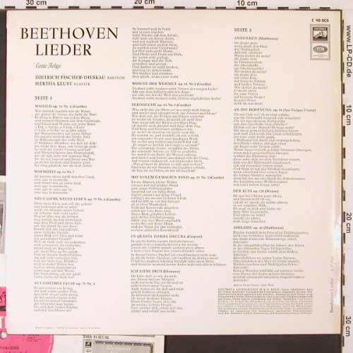Fischer-Dieskau, Dietrich: Singt Lieder von Beethoven 1.Folge, Electrola (E 90 005), D Typ: LP Best.-Nr.: K20 Preis: 9,00 Euro