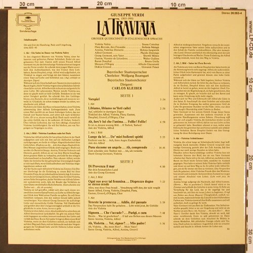 Verdi: La Traviata, gr.Querschnitt in ital, D.Gr.(26 263-4), D,  - LP - K215 - 6,00 Euro
