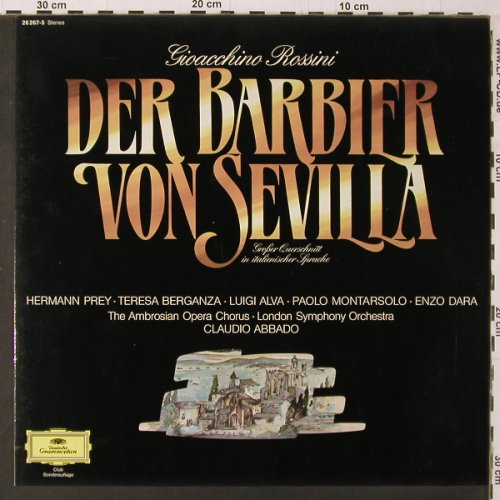 Rossini,Gioacchino: Der Barbier v.Sevilla,gr.Quers.ital, D.Gr. (26 267-5), D,Ri Typ: LP Best.-Nr.: K218 Preis: 6,00 Euro