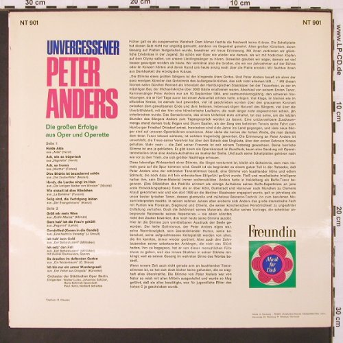 Anders,Peter: Unvergessener (Schatten nur a.Foto), Telefunken (NT 901), D Typ: LP Best.-Nr.: K21 Preis: 6,00 Euro