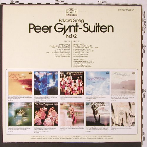 Grieg,Edvard: Peer Gynt , 1+2 / Huldigungsmarsch, Maritim Klassik(47 298 NK), D,  - LP - K226 - 5,00 Euro