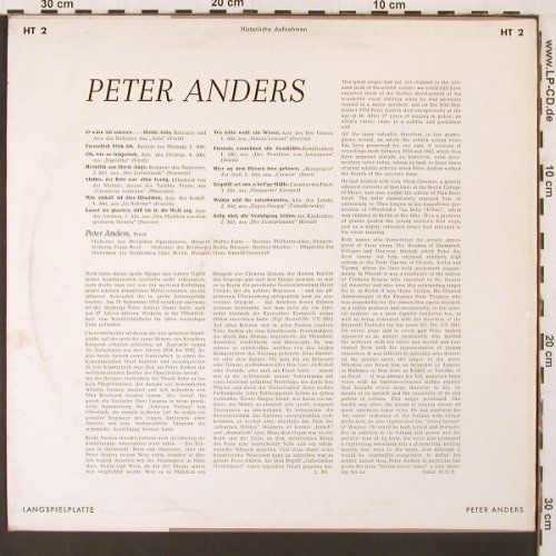 Anders,Peter: Historische Aufnahmen, 1934-42, Telefunken (HT 2), D, m /vg+ Typ: LP Best.-Nr.: K22 Preis: 6,00 Euro