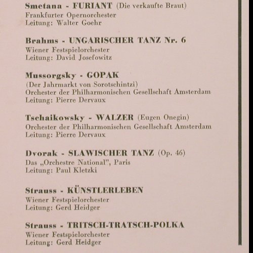 V.A.Berühmte Tänze grosser Meister: Bach,Beethoven,Brahms..., MMS (M-2297), F Typ: LP Best.-Nr.: K246 Preis: 6,00 Euro