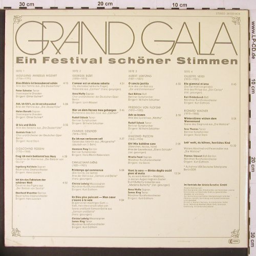 V.A.Grand Gala: Ein Festival schöner Stimmen, Foc, Eurodisc (28 020 XCR), D, 1976 Typ: 2LP Best.-Nr.: K249 Preis: 6,00 Euro