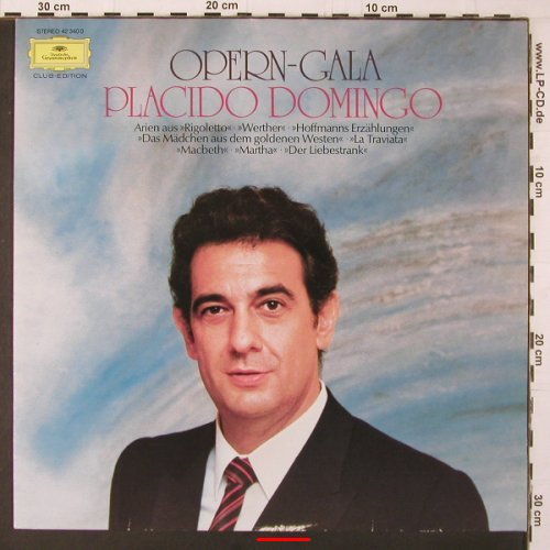 Domingo,Placido: Opern-Gala, Club-Edition, m-/vg+, Deutsche Grammophon (42 340), D Typ: LP Best.-Nr.: K256 Preis: 5,00 Euro