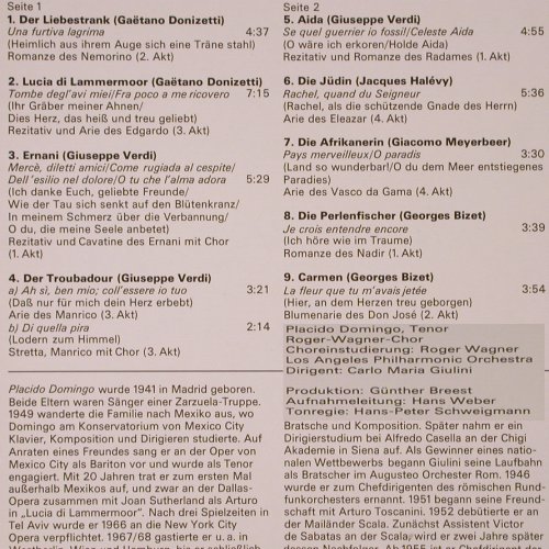 Domingo,Placido: Opern-Gala, m /vg+, Eterna (7 25 051), DDR, 1987 Typ: LP Best.-Nr.: K257 Preis: 5,00 Euro
