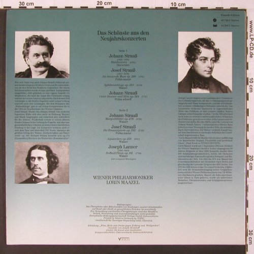 V.A.Das schönste aus den Neujahrs-: Konzerten: Strauß, Strauß, Lanner, Deutsche Grammophon (40 746 0), D, ClubEd, 1983 Typ: LP Best.-Nr.: K261 Preis: 5,00 Euro