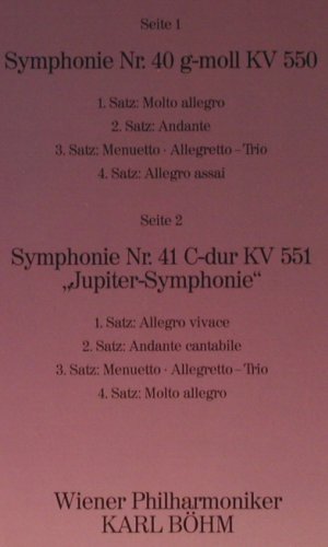 Mozart,Wolfgang Amadeus: Symphonie Nr.40 g-moll, kv 550, 551, D.Gr.(40 738 7), D, Ri, 1976 - LP - K264 - 5,00 Euro