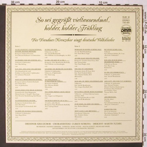 Dresdner Kreuzchor: So sei gegrüßt,vieltausendmal..Früh, Eterna (735 001), DDR, 1987 Typ: LP Best.-Nr.: K268 Preis: 5,00 Euro