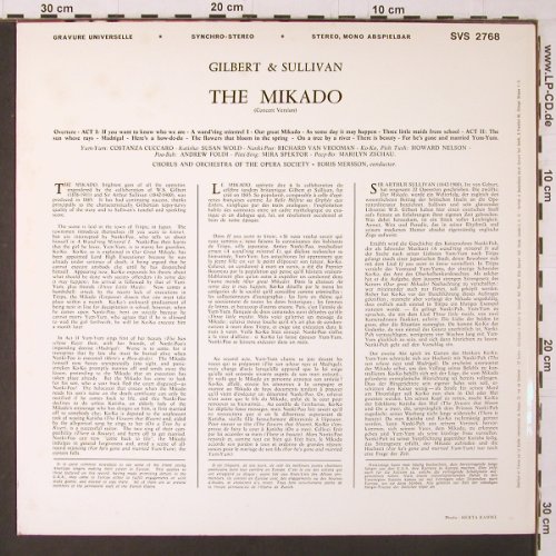 Gilbert & Sullivan: The Mikado, Concert Version, Concert Hall(SVS 2768), ,  - LP - K271 - 7,50 Euro