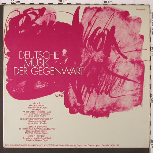 V.A.Deutsche Musik der Gegenwart: Serie 2, VDMK / D.Gr. (5/0654968), D, 1971 Typ: LP Best.-Nr.: K275 Preis: 17,50 Euro