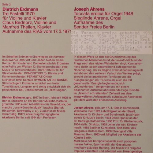 V.A.Deutsche Musik der Gegenwart: Serie 2, VDMK / D.Gr. (5/0654968), D, 1971 Typ: LP Best.-Nr.: K275 Preis: 17,50 Euro