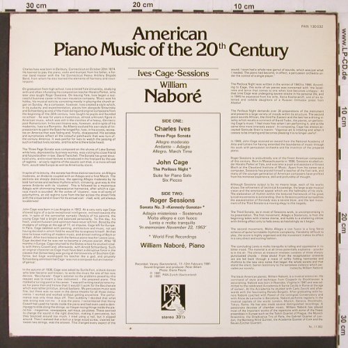 Nabore,William: American Musik of the 20th Century, PAN(130 032), CH, 1981 - LP - K276 - 14,00 Euro