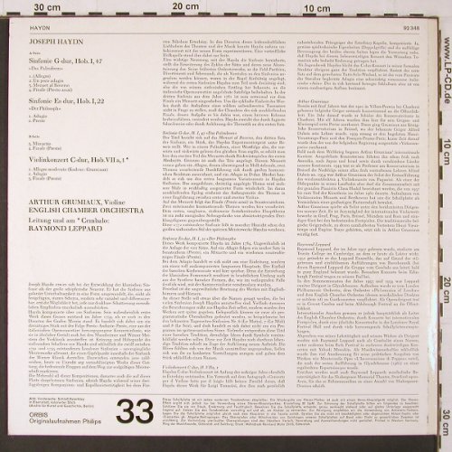 Haydn,Joseph: Sinfonie Nr.47 G-dur, Nr.22 Es-dur, Orbis (92 348), D Typ: LP Best.-Nr.: K278 Preis: 7,50 Euro