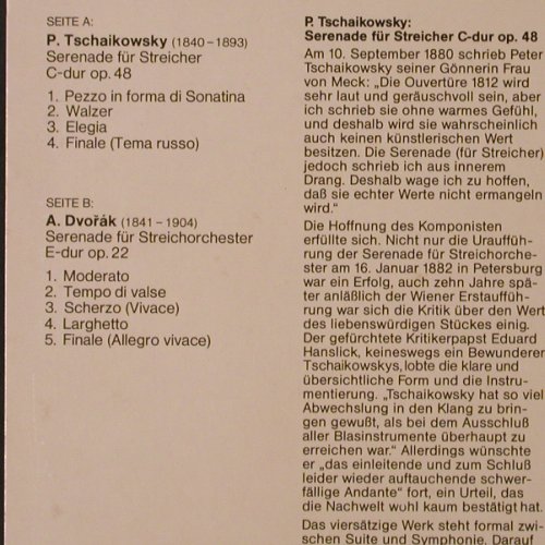Tschaikowsky,Peter / Dvorak: Streicherserenaden, op.48 / op.22, Pandora Club Ed. (91 047 1), D, 1981 Typ: LP Best.-Nr.: K279 Preis: 5,00 Euro
